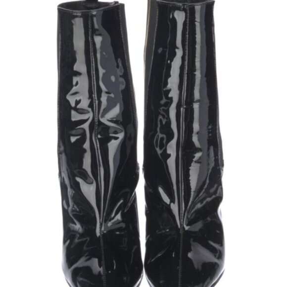 Miu Miu Patent Leather Black Chelsea Boots Botties NEW Size 11 Euro 41 - Picture 4 of 11